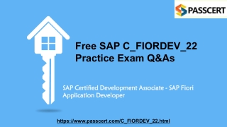 SAP Fiori Application Developer C_FIORDEV_22 Dumps