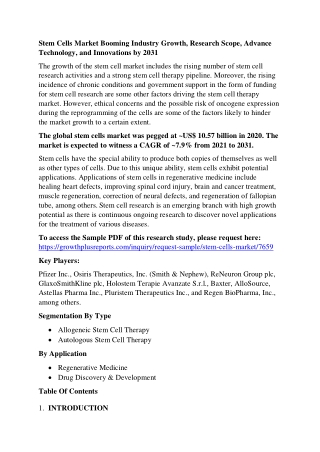 Stem Cells Market  (2)