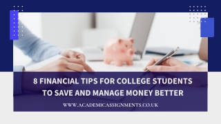 8 Financial Tips for College Students to Save and Manage Money Better