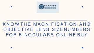 Know the magnification and objective lens size numbers for binoculars online buy