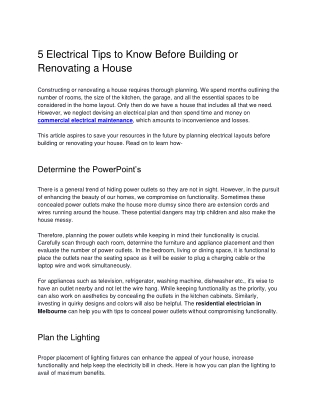 commercial electrical maintenance