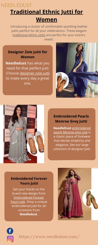Shop Traditional Ethnic Jutti for Women from Needledust