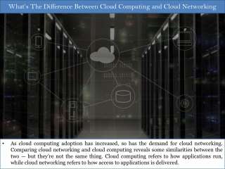 Whats The Difference Between Cloud Computing and Cloud Networking