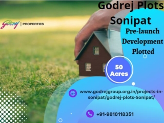 Godrej Plots Sonipat/Pre-launch Development Plotted