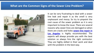 What are the Common Signs of the Sewer Line Problem