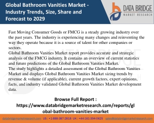 Global Bathroom Vanities Market  Pdf