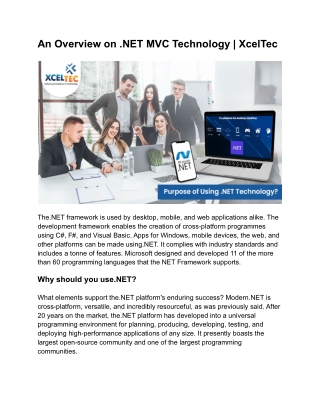 An Overview on .NET MVC Technology - XcelTec