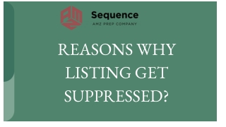 REASONS WHY LISTING GET SUPPRESSED_