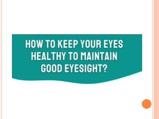 How to Keep Your Eyes Healthy to Maintain Good Eyesight - AMRI Hospitals