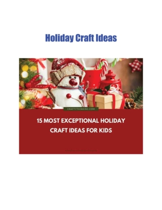 Holiday Craft Ideas