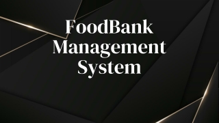 Intelicle Fodbank Management System