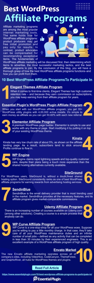 10 Best WordPress Affiliate Programs To Participate In