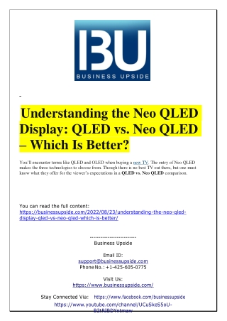 Understanding the Neo QLED Display  QLED vs. Neo QLED Which Is Better