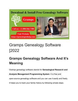 Gramps Genealogy Software | Get 100% Free Genealogy Software