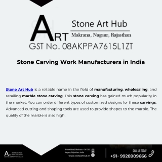 Stone Carving Work Manufacturers in India