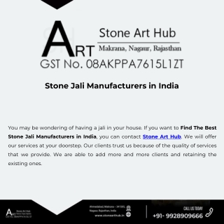 Stone Jali Manufacturers in India