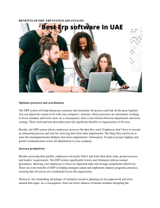 Best Erp software In UAE
