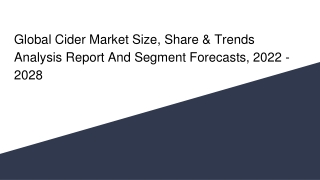 Global Coconut Milk Market Size, Share & Trends Analysis Report And Segment Forecasts, 2022 - 2028