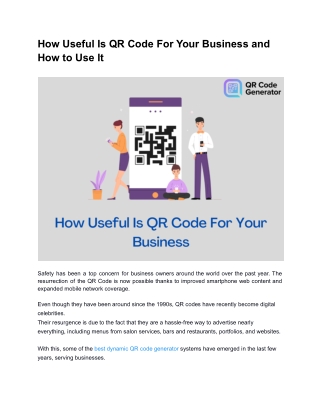 How Useful Is QR Code For Your Business and How to Use It