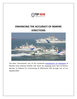 ENHANCING THE ACCURACY OF MARINE DIRECTIONS