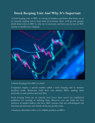 Stock Keeping Unit And Why Its Important