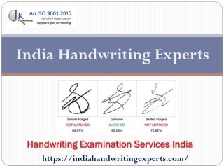Handwriting Examination Services India – India Handwriting Expert