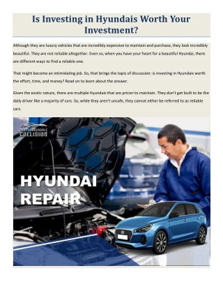 Is Investing in Hyundais Worth Your Investment