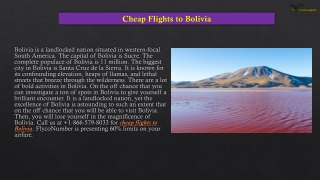 Book Cheap Flights to Bolivia  1-866-579-8033