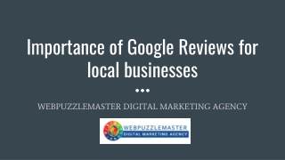 Importance of Google Reviews for local businesses