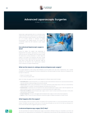 Advanced Laparoscopic Surgeries  -Dr. Lalit Banswal -Laparoscopic Surgeon in Undri Pune-Best Cancer Specialist in Hadaps
