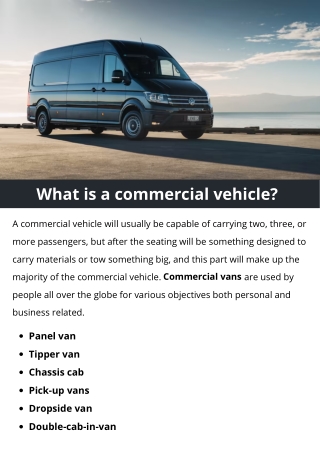 What is a commercial vehicle