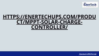 Solar Inverter with MPPT Charge Controller - Enertech UPS Pvt Ltd