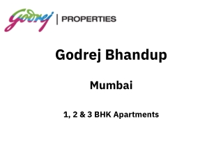 Godrej Bhandup Mumbai | E-Brochure