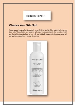 Cleanse Your Skin Soft