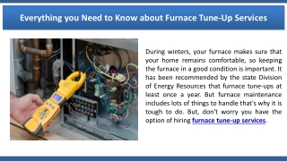 Everything you Need to Know about Furnace Tune-Up Services