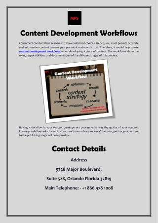 Content Development Workflows