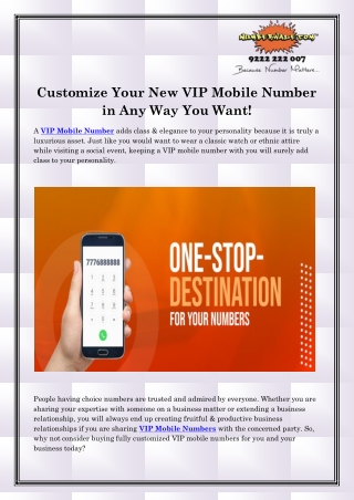 VIP Mobile Number