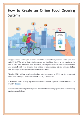How to Create an Online Food Ordering System