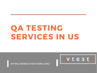 QA Testing services in US