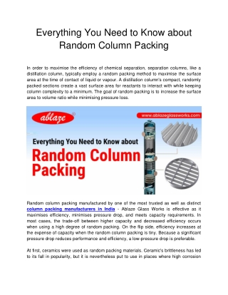 Ablaze Glass Works -Everything You Need to Know about Random Column Packing