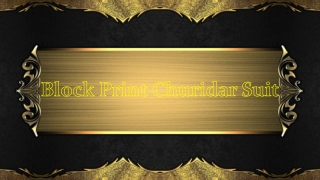 Block Print Churidar Suit