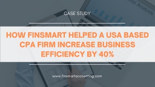 Outsourced Bookkeeping & Reconciliation Services Case Study: Finsmart Accounting