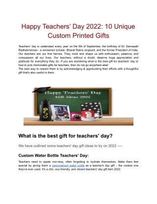 Happy Teachers’ Day 2022_ 10 Unique Custom Printed Gifts