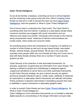 Cyber threat Intelligence - Driveittech