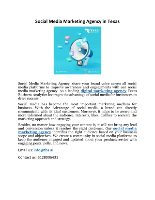 Social Media Marketing Agency in Texas