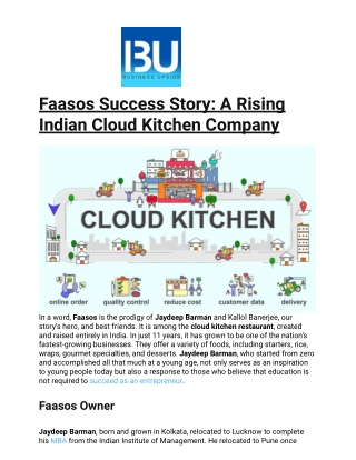 Faasos Success Story_ A Rising Indian Cloud Kitchen Company