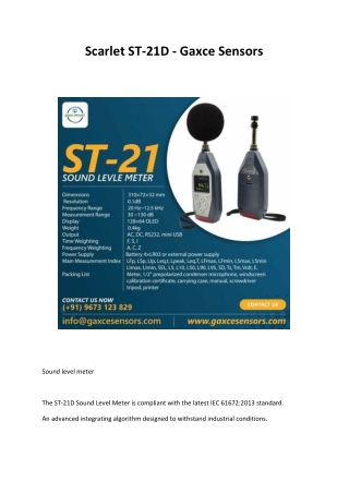 Scarlet ST-21D - Gaxce Sensors
