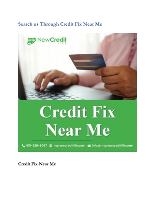 Search us Through Credit Fix Near Me
