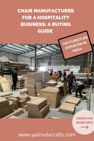 38 Chair Manufacturer for a Hospitality Business A Buying Guide