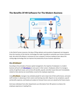 The Benefits Of HR Software For The Modern Business